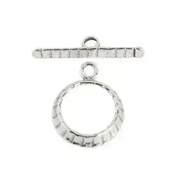 Ribbed Toggle Clasp, 10mm, The Bronze Line, 2 Finishes - The Argus Collection
