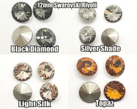 Brilliance Crystal Rivolis, 1122, 12mm in 4 Colors - The Argus Collection