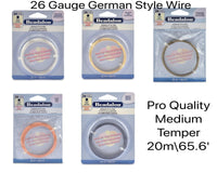 26 Gauge, German-Style Wire, Round in 5 Finishes - The Argus Collection