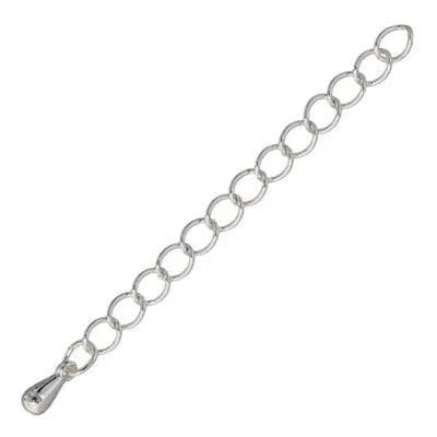 2 or 3"CHAIN EXTENDERS, with Metal Drop, 5 Pieces, 4 Colors - ArgusCollection