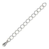 2 or 3"CHAIN EXTENDERS, with Metal Drop, 5 Pieces, 4 Colors - ArgusCollection