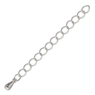 2 or 3"CHAIN EXTENDERS, with Metal Drop, 5 Pieces, 4 Colors - ArgusCollection