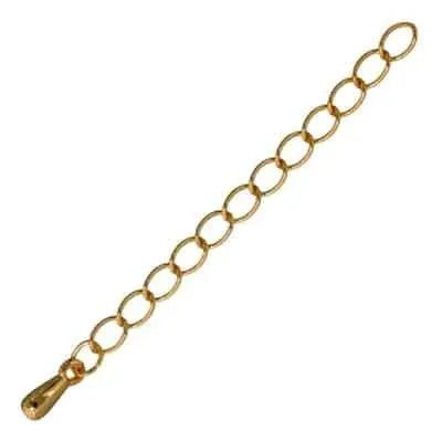 2 or 3"CHAIN EXTENDERS, with Metal Drop, 5 Pieces, 4 Colors - ArgusCollection