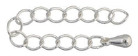 2 or 3"CHAIN EXTENDERS, with Metal Drop, 5 Pieces, 4 Colors - ArgusCollection