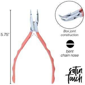 SATIN TOUCH Bent Chain Nose Pliers by Beadsmith 5.75" - 145mm - ArgusCollection