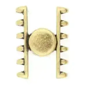 Ateni VI, Cymbal Magnetic Clasp, for 5 or 7 Superduo Beads - The Argus Collection