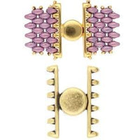 Ateni VI, Cymbal Magnetic Clasp, for 5 or 7 Superduo Beads - The Argus Collection