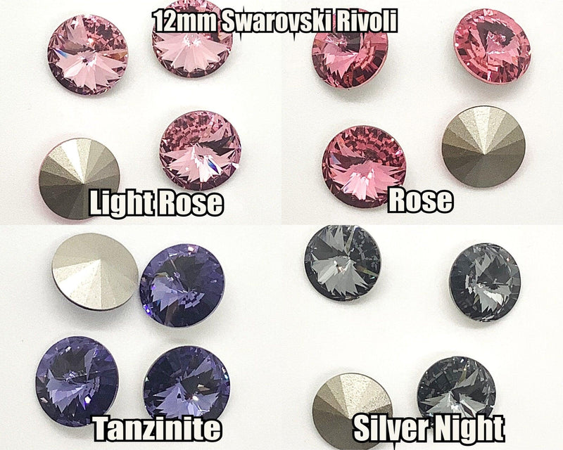 Brilliance Crystal Rivolis, 1122, 12mm, 4 Colors - The Argus Collection