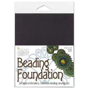 Beading Foundation, 1 per Pack, 2 Sizes, Black or White, for Bead Embroidery, Cabochons, Beading - The Argus Collection