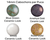 Cabochons par Puca, 14mm, Ceramic Look Collection - The Argus Collection