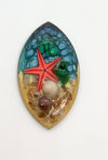 Starfish Navette Cabochons or Pendant Handmade - The Argus Collection