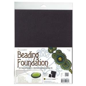 Beading Foundation, 1 per Pack, 2 Sizes, Black or White, for Bead Embroidery, Cabochons, Beading - The Argus Collection