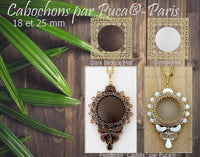 Cabochons par Puca, 25mm, Metallic Blues - The Argus Collection