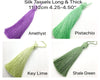 Luscious #3 Silk Tassels Long & Thick 11-12cm (4.25-4.5") for Jewelry, Decor or Drapery - ArgusCollection