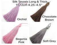 Luscious #2, Silk Tassels, Long & Thick 11cm (4.25") for Jewelry, Decor or Drapery - ArgusCollection