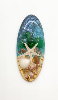 Starfish Long Oval Cabochons, Handmade with Real Shells - The Argus Collection