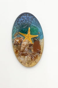 Starfish Resin Cabochons, Handmade with Shells & Starfish - The Argus Collection