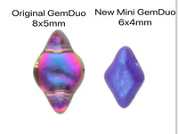 Mini Gemduo Beads, 5g., Metallic Suede Collection 2 Colors - The Argus Collection
