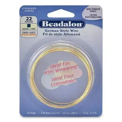 22 Gauge Square German-Style Wire in 3 Finishes - The Argus Collection