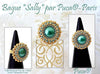 Cabochons par Puca, 25mm, Metallic Blues - The Argus Collection