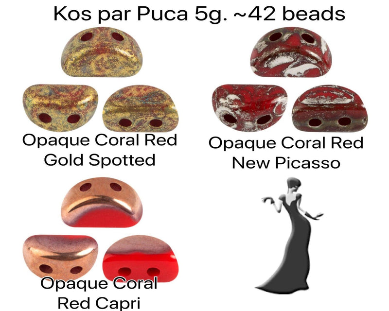 Kos par Puca 5g Coral Red Coats Collection - The Argus Collection