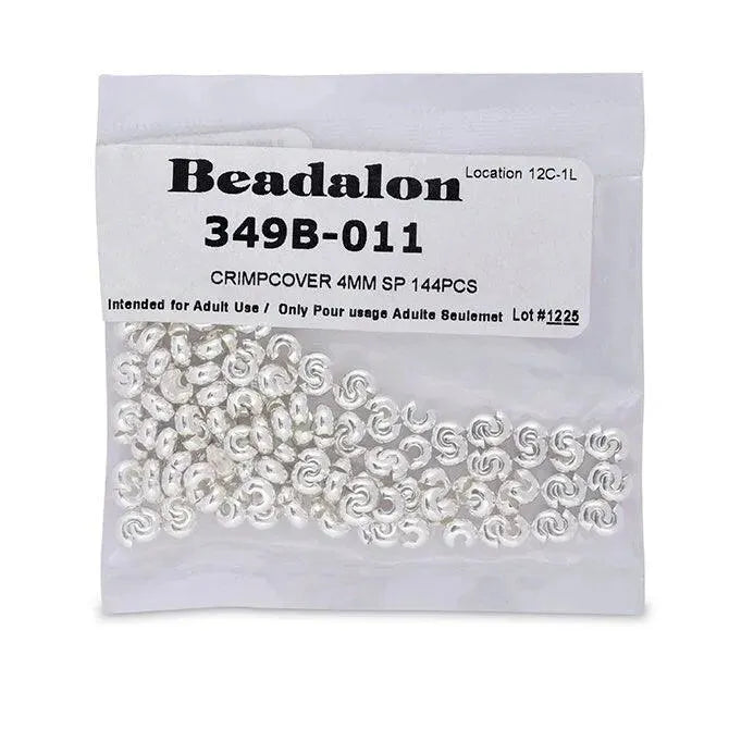 Primo 4mm Crimp Covers, 20 or 144 Pcs, Beadalon, 5 Finishes - The Argus Collection