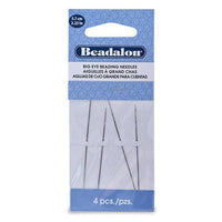 BIG EYE Needles, 2.25" or 4.5", Beadalon, Stainless Steel, 4 Pack, Fine or Regular or 10 Pack Regular - ArgusCollection