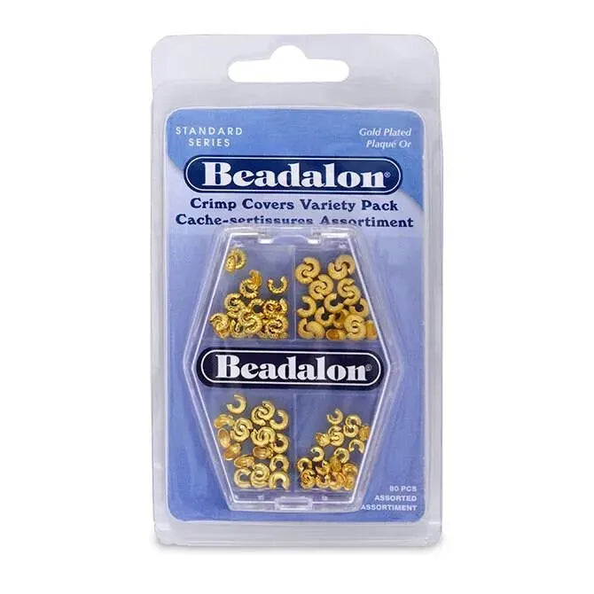 Primo Crimp Cover Assortment, Beadalon, 80 Pieces, 3 & 4 mm - The Argus Collection