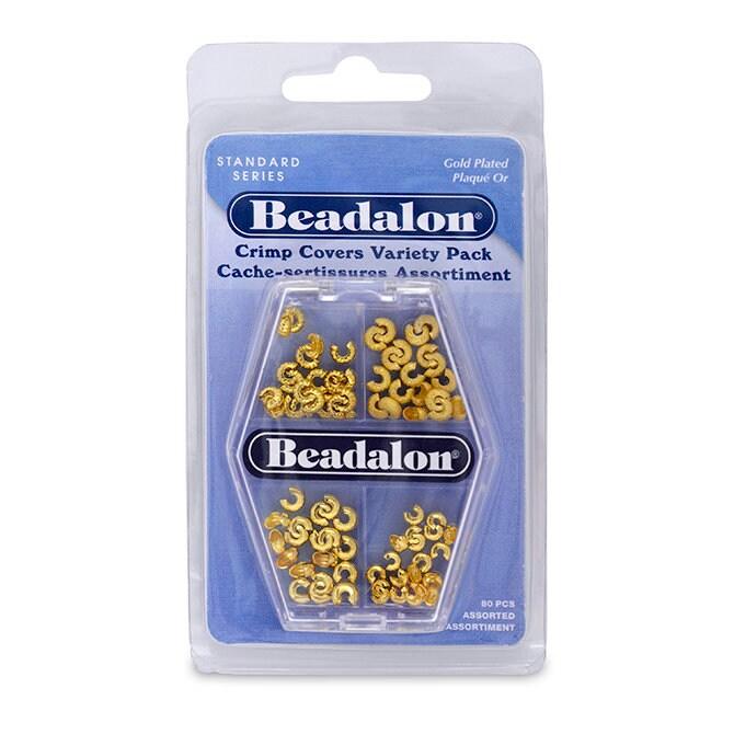 Primo Crimp Cover Assortment, Beadalon, 80 Pieces, 3 & 4 mm - The Argus Collection