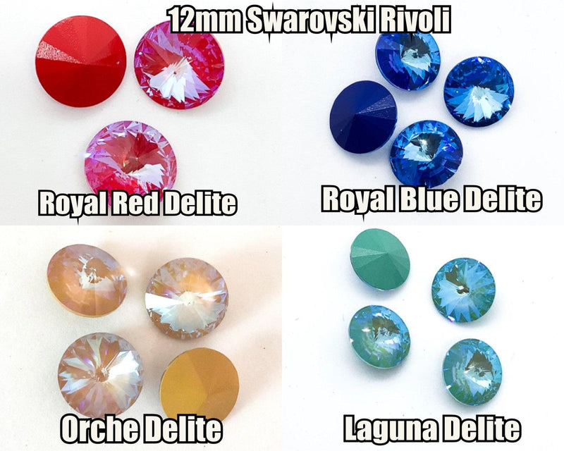 Brilliance Crystal Rivolis, 1122, 12mm, 4 Colors - The Argus Collection