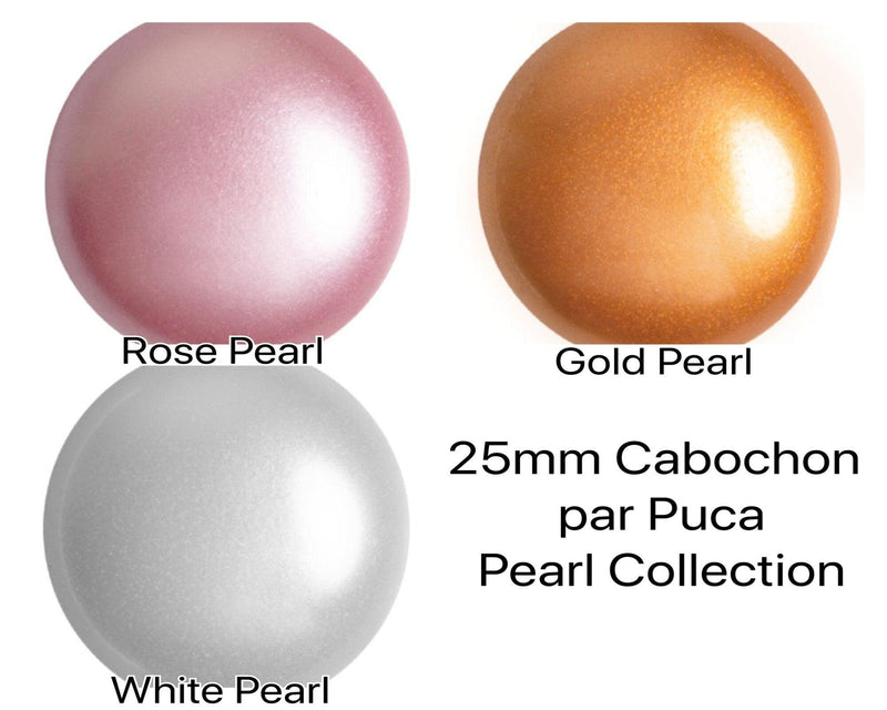 Cabochons par Puca, 25mm, Pearl IICollection - The Argus Collection