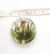 Mushroom Soliloquy Resin Cabochons, 28mm, Handmade with Dried Flowers - The Argus Collection