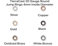 Round Jump Rings, 4mm 20 Gauge, Tierracast, 50 Pcs, 6 Finishes - The Argus Collection