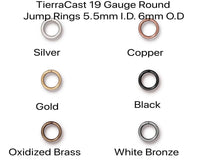 Round Jump Rings, 5.5mm ID 19 Gauge, TierraCast, 20 or 100 Pcs, 6 Finishes - The Argus Collection