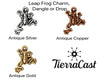 Tierracast Leap Frog Charms or Dangles, 2 Pcs. 5 Finishes - The Argus Collection