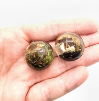 Mushroom Sphere, Ball or Pendant, Handmade with Real Dried Flora - The Argus Collection