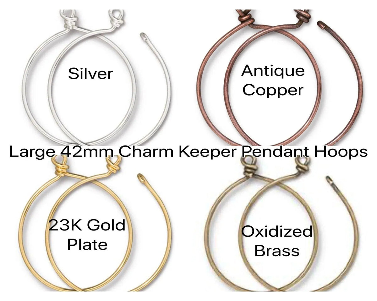 Charm Keeper Hoops, 42mm - The Argus Collection