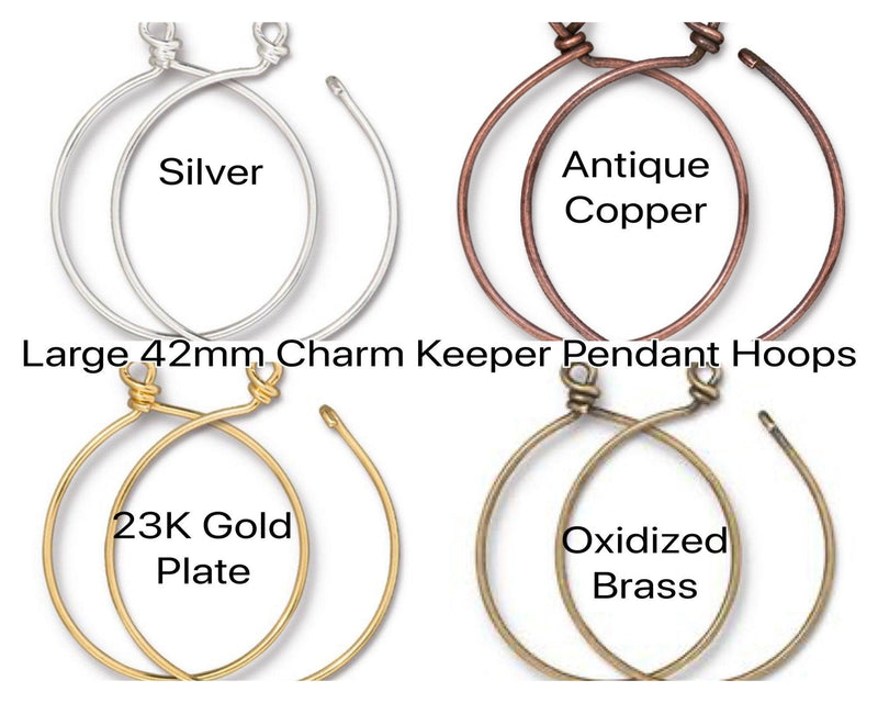 Charm Keeper Hoops, 42mm - The Argus Collection