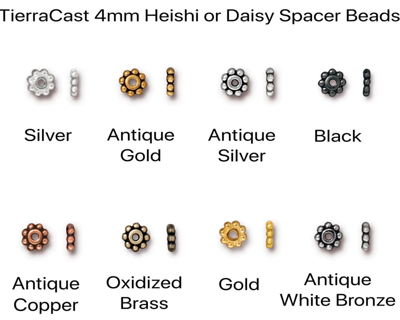 Heishi Daisy Spacer Beads in 5 Finishes - The Argus Collection