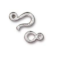 Tierracast Hammered Hook & Eye Clasps, 5 Finishes - The Argus Collection