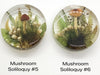 Mushroom Soliloquy Resin Cabochons, 28mm, Handmade with Dried Flowers - The Argus Collection