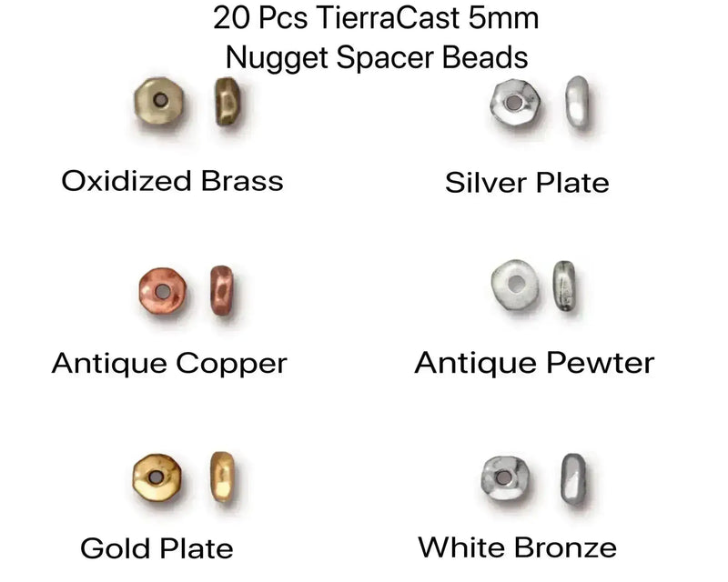 Nugget Heishi or Spacer Bead in 6 Finishes - The Argus Collection