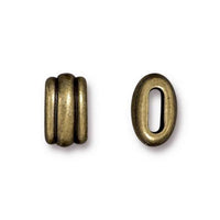 Crimpable Deco Barrel Beads, Tierracast, 2 Sizes, 4 Finishes - The Argus Collection