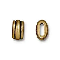 Crimpable Deco Barrel Beads, Tierracast, 2 Sizes, 4 Finishes - The Argus Collection