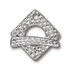 Hammertone Square Toggle Clasp, 24mm, by TierraCast, 4 Finishes - The Argus Collection