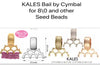 KALES Bail, for 8\0 & other Seed Beads, Kumihimo, Beaded Ropes, Thick Leather Bail, Antique Brass, 24K Gold Plate, Antique Silver, Rose Gold - ArgusCollection