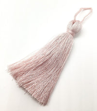 Luscious #8, Silk Tassels, Long & Thick 11cm (4.25") for Jewelry, Decor or Drapery, Red, Powder Pink, Lavender Mist - ArgusCollection