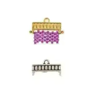 Kouroupa, Cymbal Delica Bead Ending or Connector, 2 Pcs. 4 Finishes - The Argus Collection