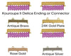 Kouroupa II, Cymbal Delica Bead Ending or Clasp Connector, 2 Pcs. 4 Finishes - The Argus Collection