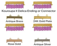 Kouroupa II, Cymbal Delica Bead Ending or Clasp Connector, 2 Pcs. 4 Finishes - The Argus Collection